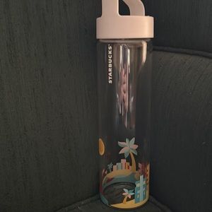 Starbucks glass Miami water bottle. NWT